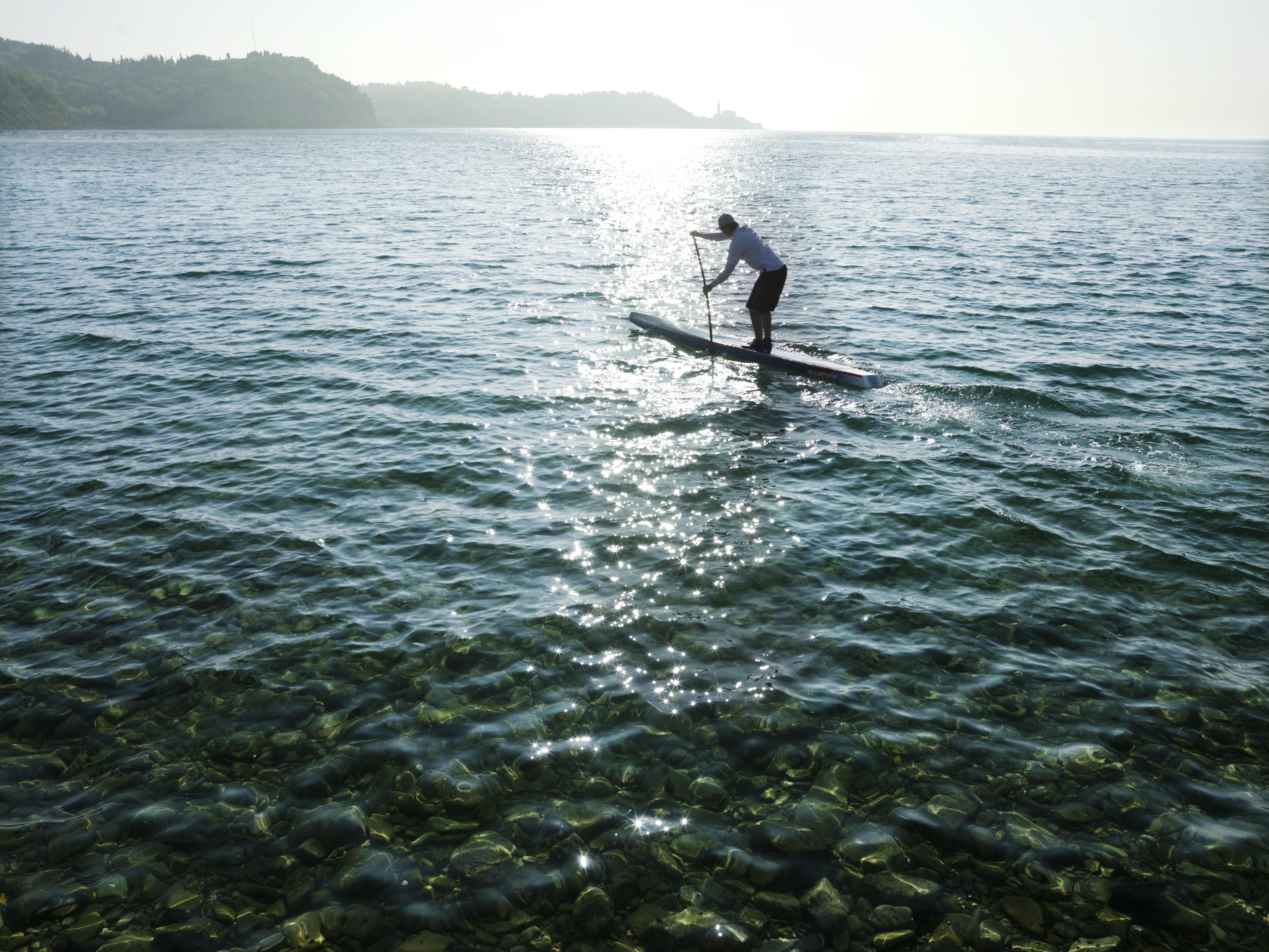 Hotel Slovenija - Terme & Wellness Lifeclass Portorož Eksteriør billede Stand-up paddle boarder on Lake Balaton