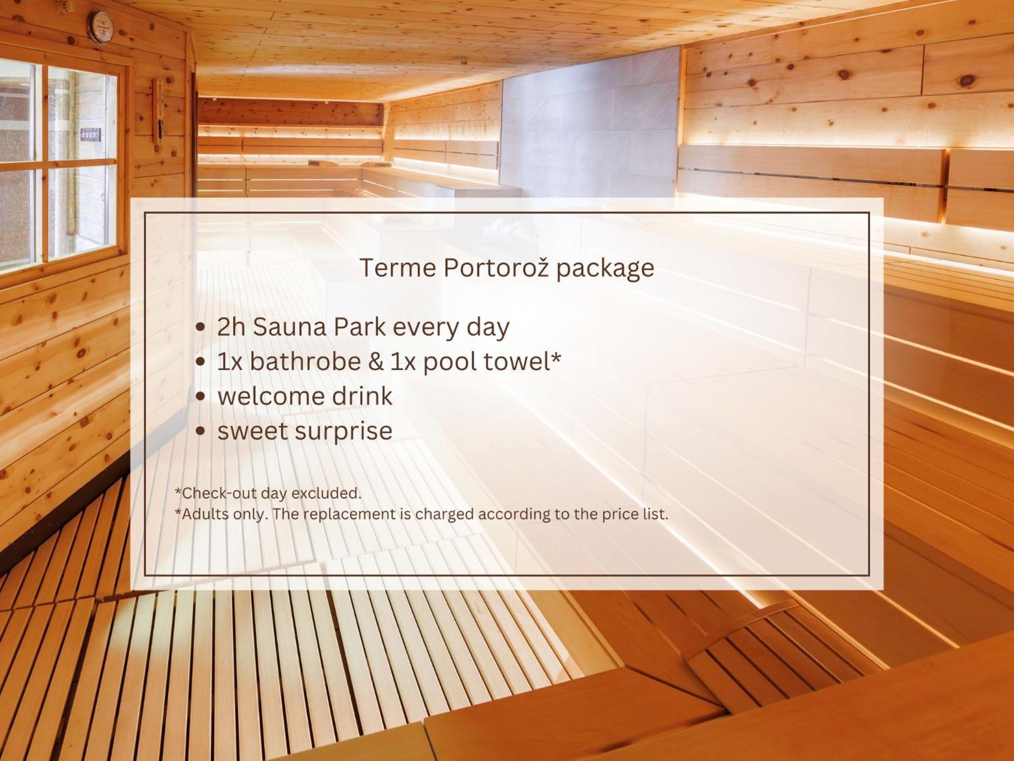 Hotel Slovenija - Terme & Wellness Lifeclass Portorož Værelse billede Sauna Park